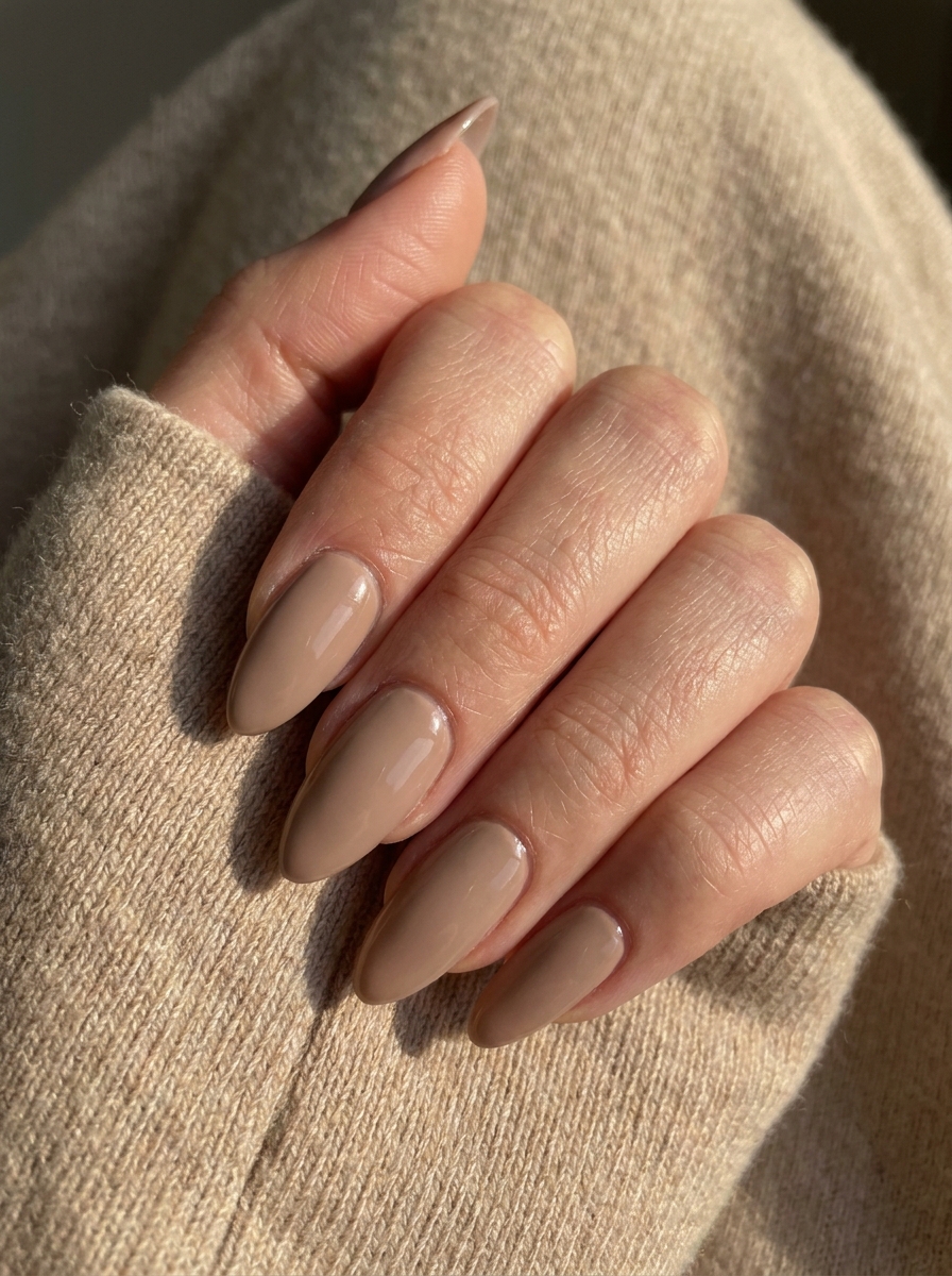 Taupe Nude Autumn Nails als Herbst Nägel Inspiration 2026